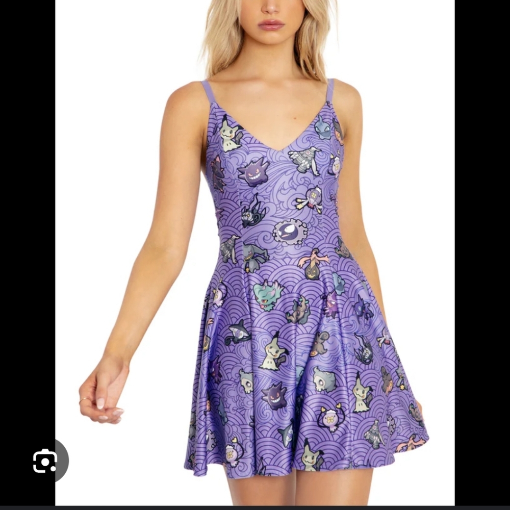 Blackmilk Ghost-type Mini Strappy Dress